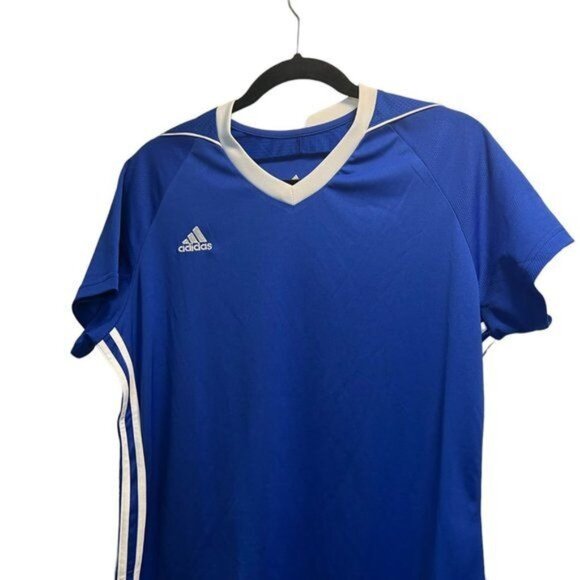 Adidas ClimaCool Blue Soccer Jersey XL Lightweight Breathable Activewear - Picture 1 of 5